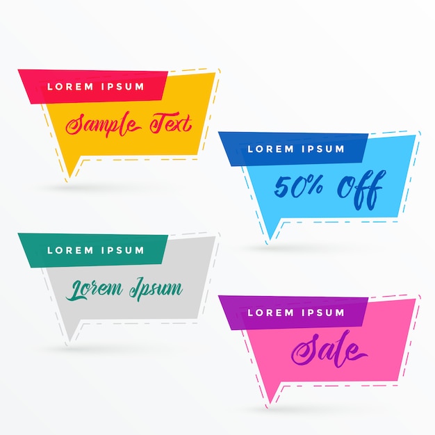 Chat Bubble Shape Flat Sale Banner – Free Download