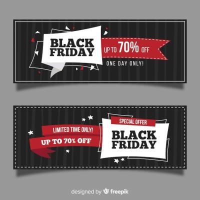 Hand Drawn Black Friday Banners – Free Download