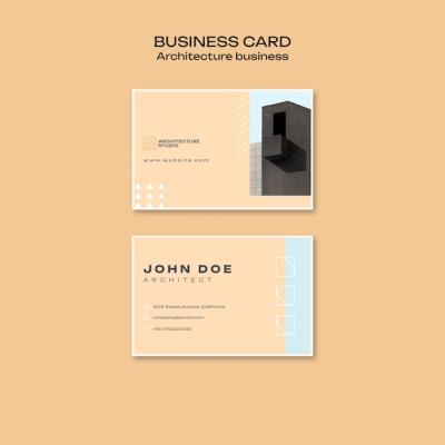 Minimal Architecture Business Card – Download Free Stock Photo