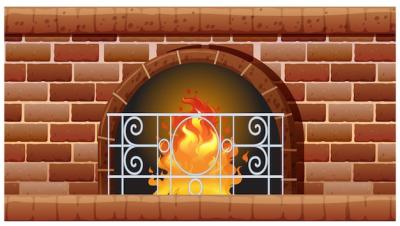 Bricks Fireplace Vector Template – Download for Free