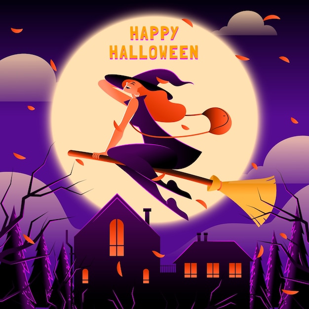 Halloween Season Gradient Illustration – Free Download