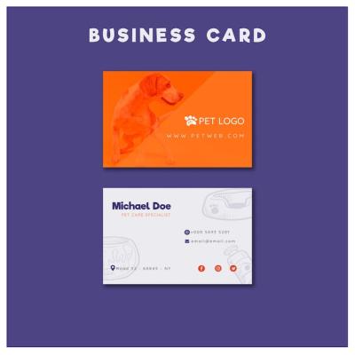 Pet Care Business Card Template Featuring a Dog – Free Download