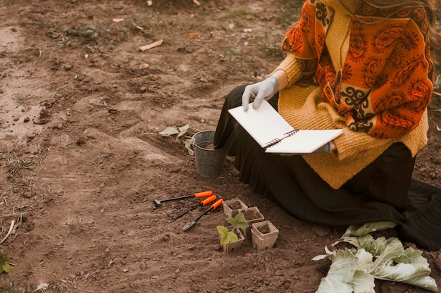 Gardener Reading: Free Stock Photo for Download