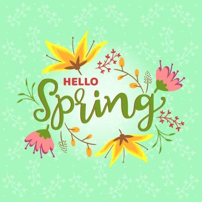 Hello Spring Theme for Lettering – Free Download