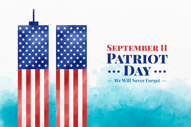 Patriot Day Background in Watercolor Style – Free to Download