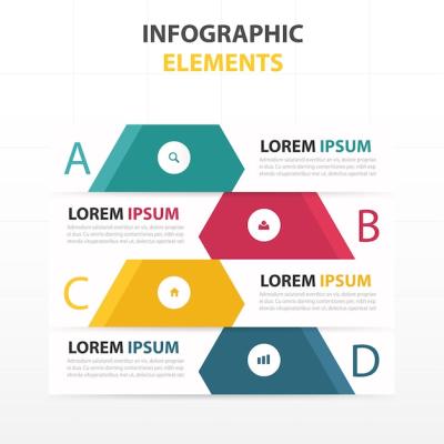 Infographics Featuring Four Distinct Colors – Free to Download