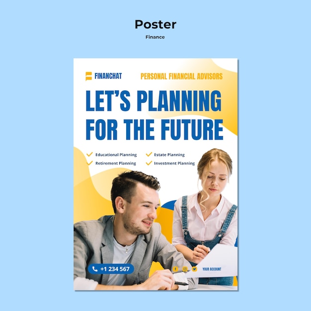 Professional Poster Template for Business and Finance Seminar – Free Download