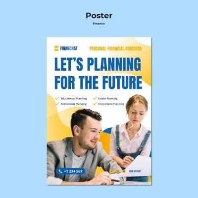 Professional Poster Template for Business and Finance Seminar – Free Download