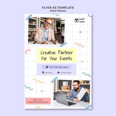 Event Planner Vertical Flyer Template – Free Download