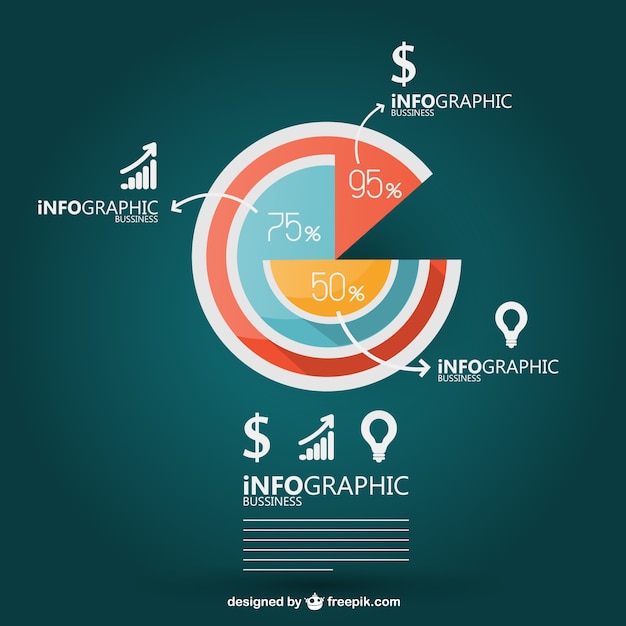 Pie Chart Infographic Business Design – Free Download