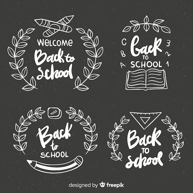 Back to School Blackboard Badge Collection – Free Download