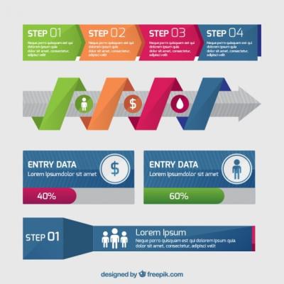 Infographic Banners in Flat Design – Free Download