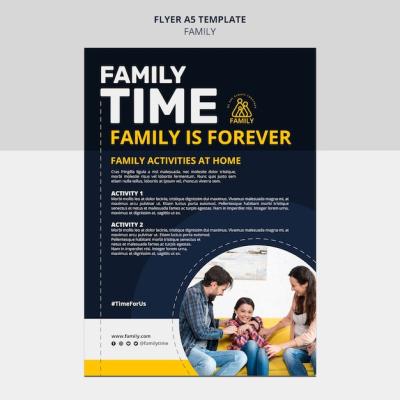 Family Time Vertical Flyer Template – Free Download