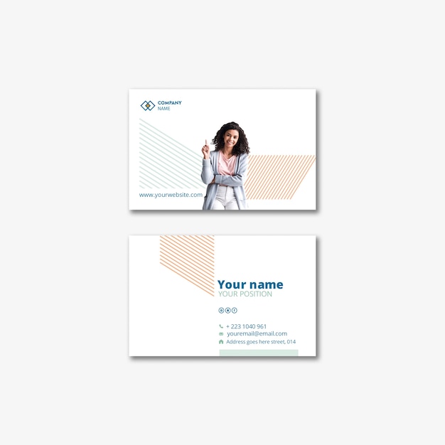 Business Woman Template Concept for Business Card – Free Download