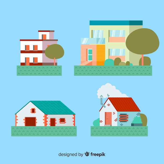 Flat Style Housing Collection – Free Download