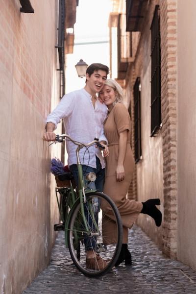 Happy Couple Posing with Bicycle Outside – Free Stock Photo, Download for Free