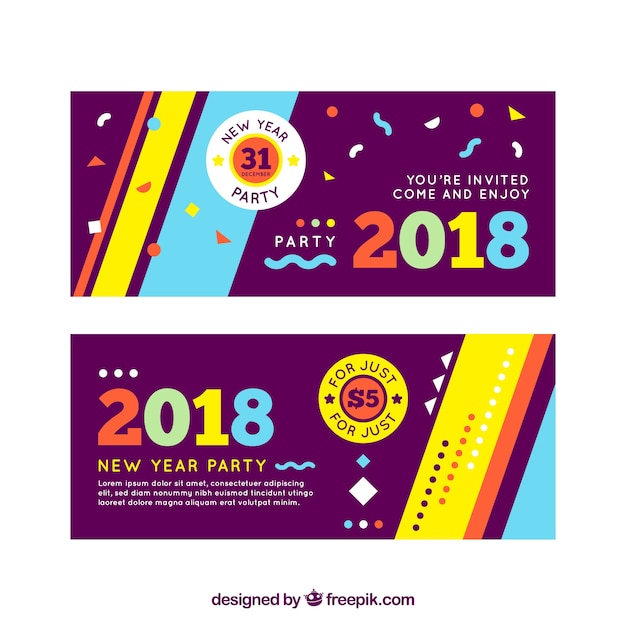 New Year Banners 2018 – Free Download, Download Free Stock Photo