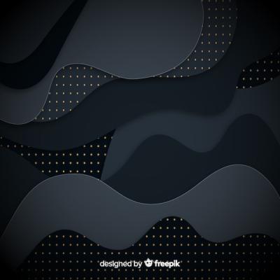 Black Waves Background with Halftone Effect – Free Download