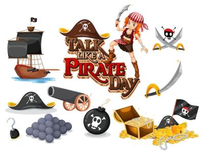 Pirate Cartoon Characters and Objects – Free Stock Photos for Download