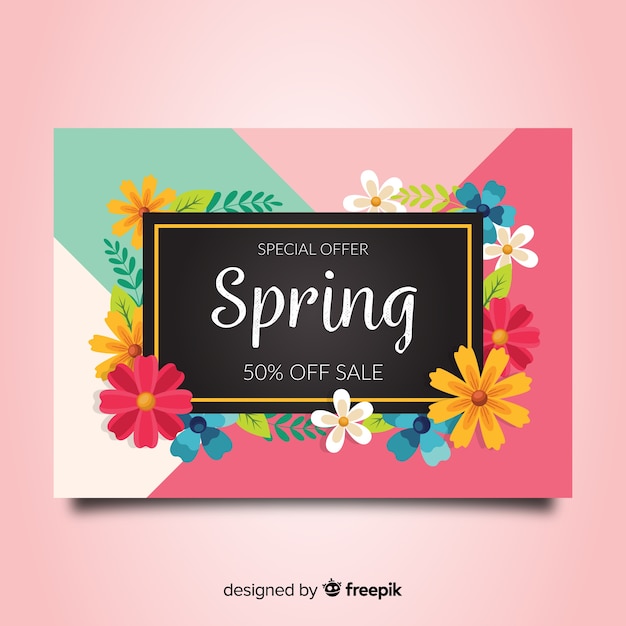 Colorful Spring Sale Banner – Free to Download