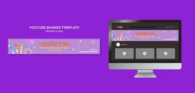 Teacher’s Day Template in Flat Design – Free Download