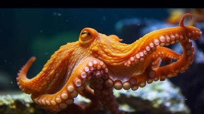 Colorful Octopus in the Water – Free Download Stock Photo