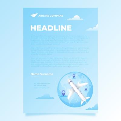 Gradient Airline Company Letterhead Template – Free Download