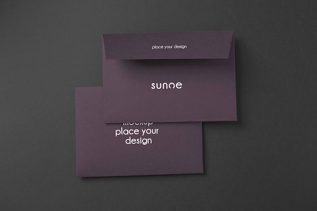 Dark Paper Envelope Mock-Up – Free Download