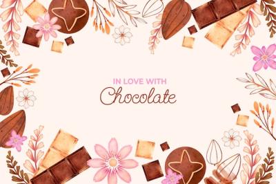 Watercolor World Chocolate Day Background – Free Download