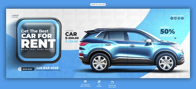 Car Rental and Automotive Facebook Cover Template – Free Download