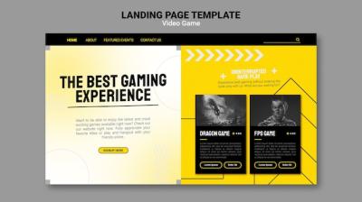 Flat Design Video Games Template – Free Download