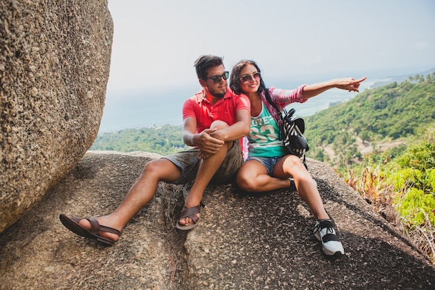 Young Happy Hipster Couple Traveling the World – Free Stock Photo, Download Free