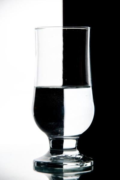 Glass of Water on Black and White Background – Free Stock Photo for Download