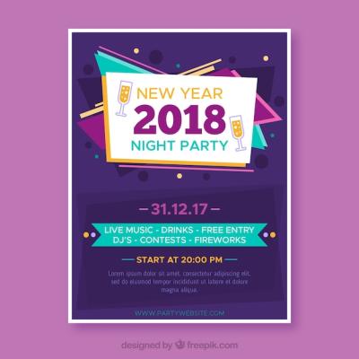 New Year Poster Design – Free Download, Download Free Stock Photo