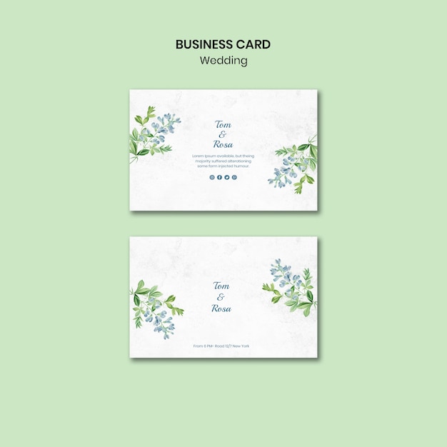 Wedding Concept Business Card Template – Free Download