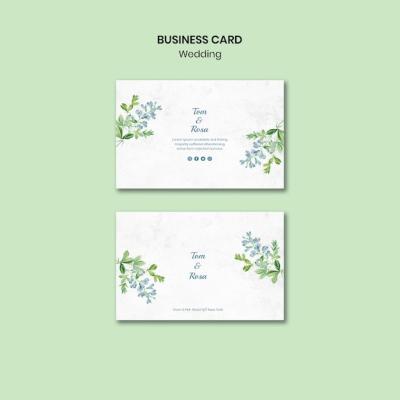 Wedding Concept Business Card Template – Free Download