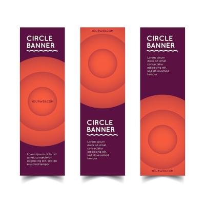 Circle Banners Vector – Free Download