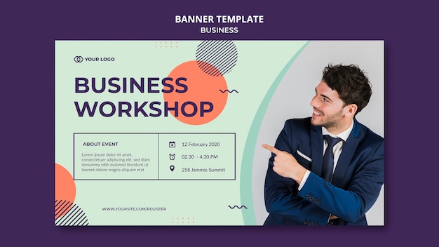 Business Workshop Concept Banner Template – Free Download