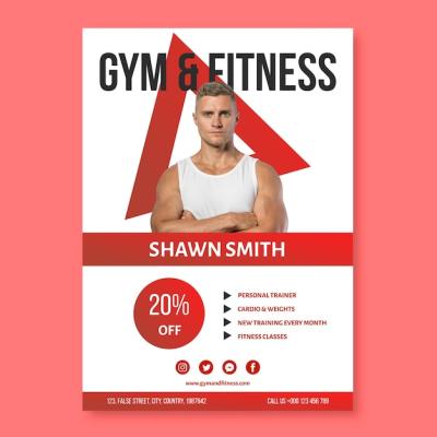 Gradient Gym Poster Template – Free to Download