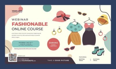 Hand Drawn Fashion Trends Webinar Template for Free Download