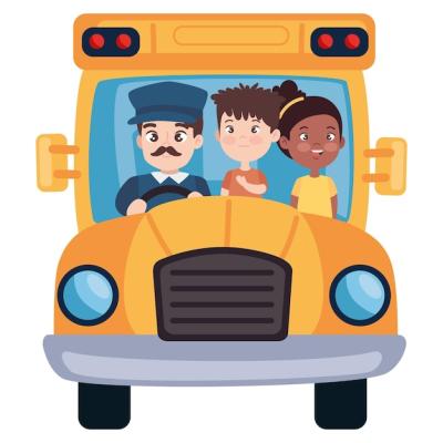 Students Bus Travel Vector Template – Free Download