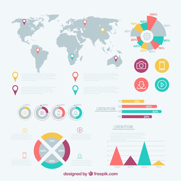 Infographic Elements in Flat Style – Free to Download