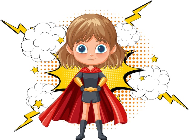 Action-Packed Superhero Kid Vector – Free Download