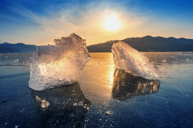 Stunning Sunrise Over Massive Ice Chunk – Free Stock Photo, Download for Free