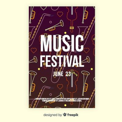 Music Festival Poster Design – Free Stock Photo Download