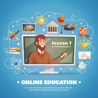 Online Education Design Concept – Free Download Stock Photo