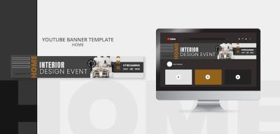 Minimalist Home YouTube Banner Template – Free Download