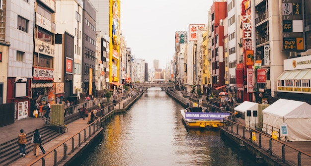 Dotonbori Canal in Namba, Osaka – September 1 – Free Stock Photo for Download