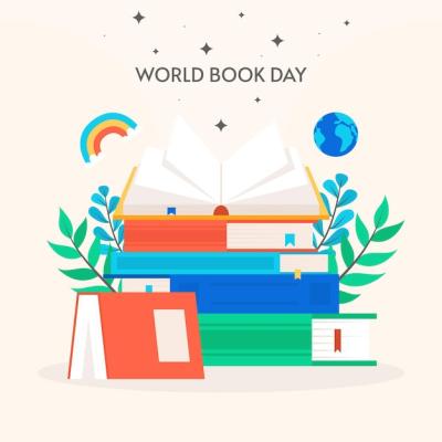 Flat World Book Day Illustration – Free Download