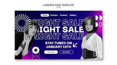 Gradient Sales Landing Page Template – Free Download